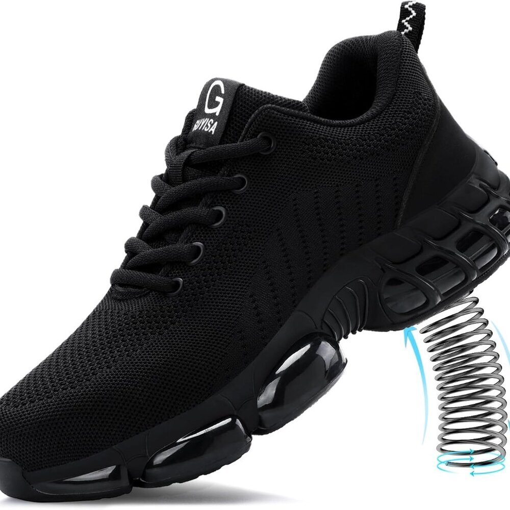 Steel Toe Shoes Lightweight Safety Sneakers Breathable Work Footwear Men